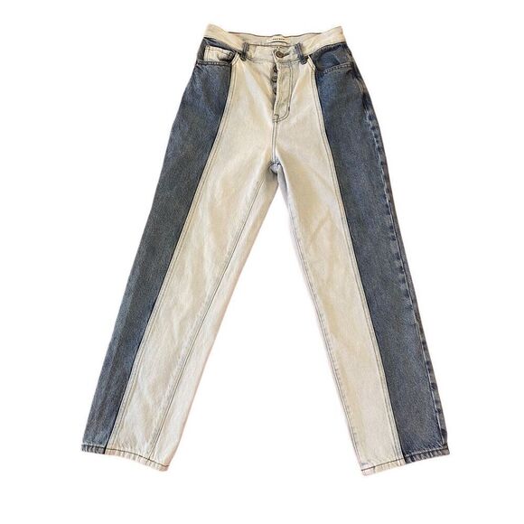 PacSun Two Toned High Rise Boyfriend Jeans Straight Leg Everyday Casual - Picture 1 of 14
